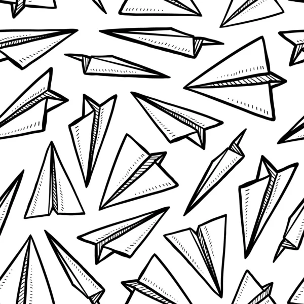 Seamless paper airplane background — Stock Vector