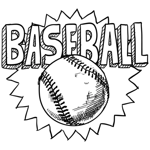 Bosquejo de béisbol — Vector de stock