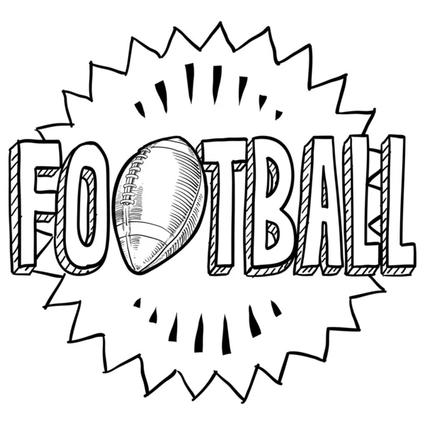 Американський футбол ескіз — стоковий вектор
