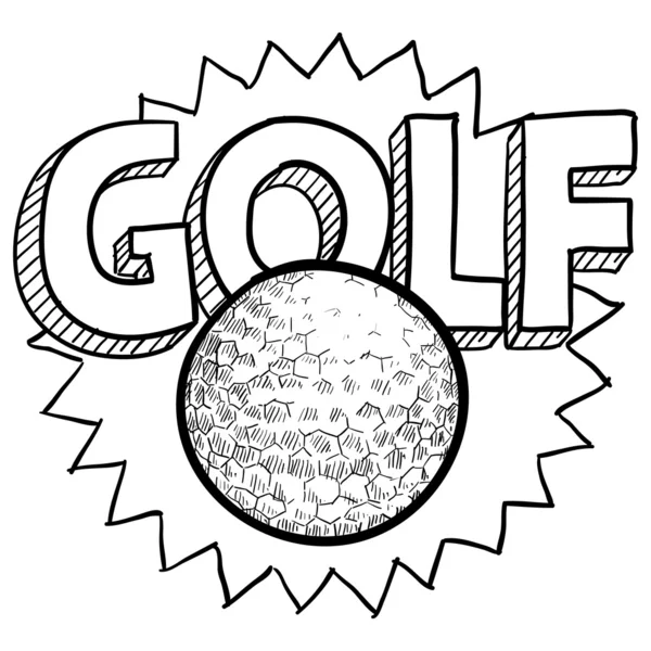 Golf-Sport-Skizze — Stockvektor