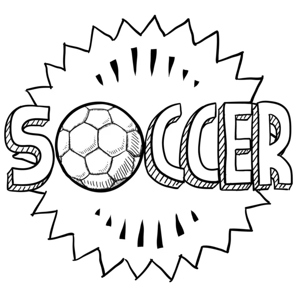 Soccer or football sketch — Stock Vector