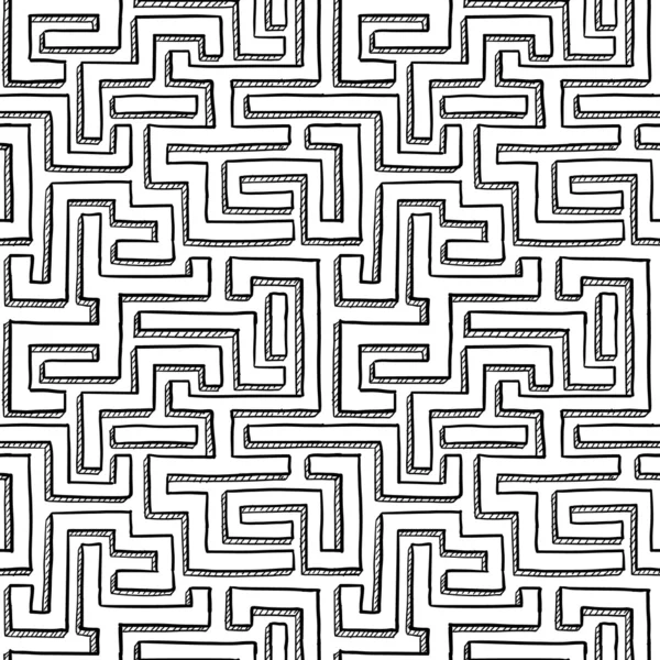 Nahtlose Labyrinth-Muster Hintergrund — Stockvektor
