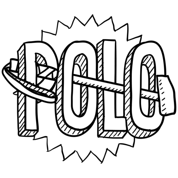 Polo sport schets — Stockvector