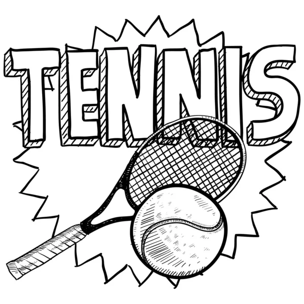 Esquisse de tennis — Image vectorielle