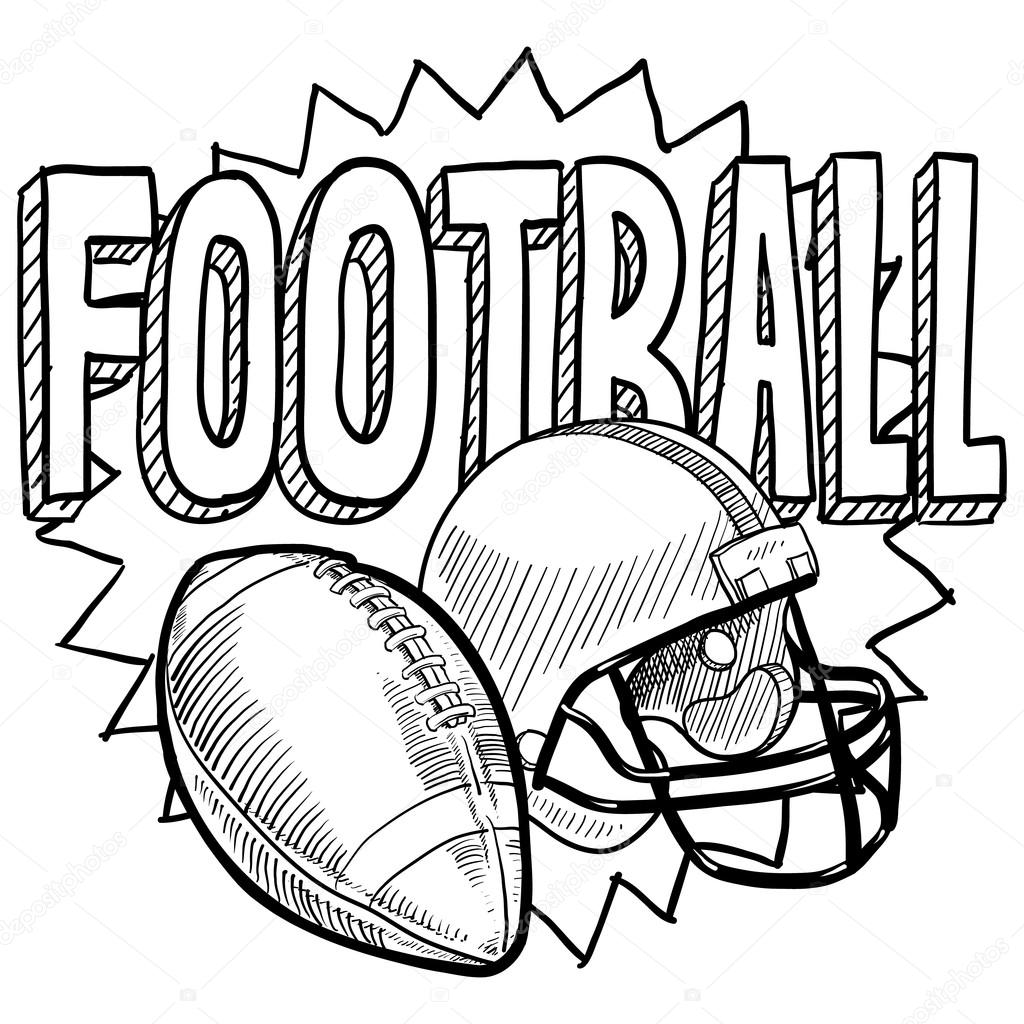American Football Clipart Black And White