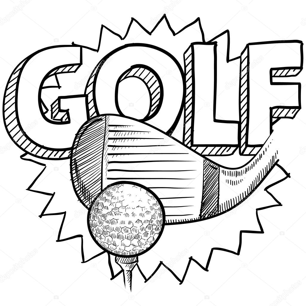 Golf sport sketch