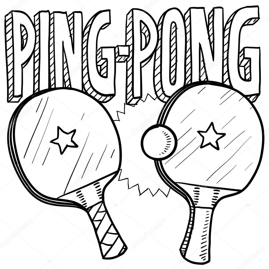 Ilustração de tênis de mesa ping pong isolado