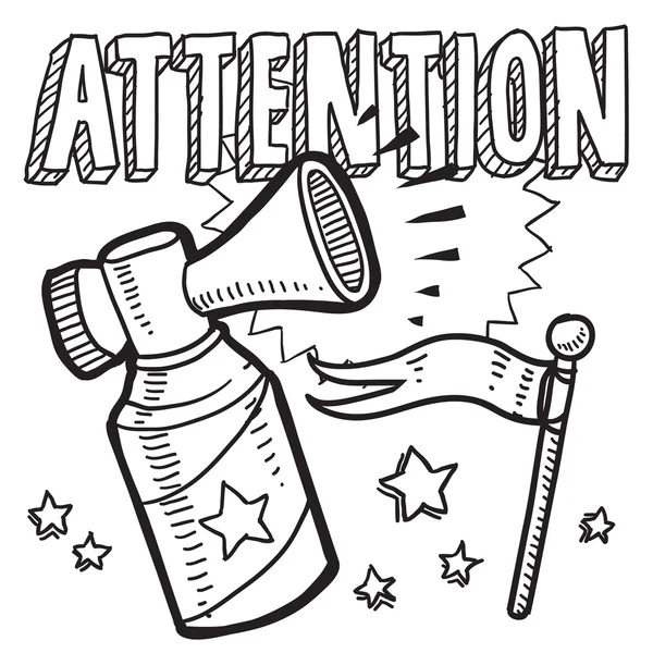 Attention annonce croquis — Image vectorielle