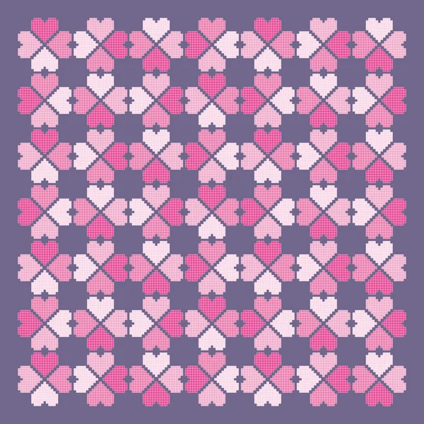 Seamless hearts pattern. Vector. — Stock Vector