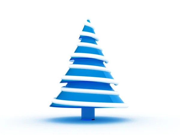 Christmas tree 3d rendering. Christmas card. — Stock Photo, Image