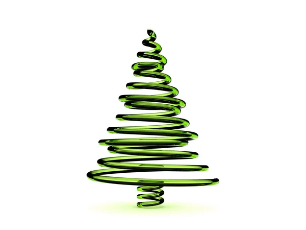 Vánoční strom 3d vykreslování — Stock fotografie