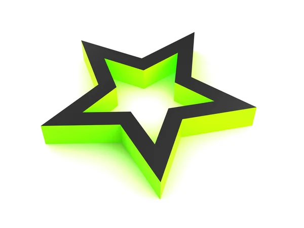 3D Green Star fundo . — Fotografia de Stock