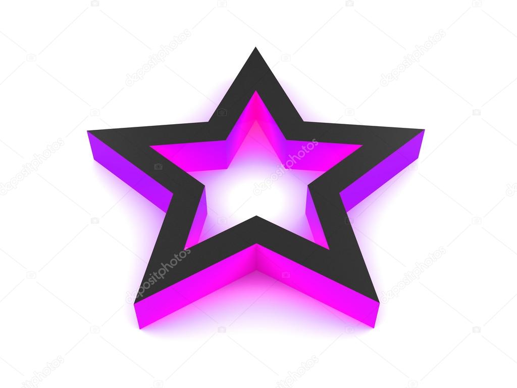 3D Purple Star background.