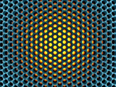 soyut teknolojik petek yapısı. 3D render.