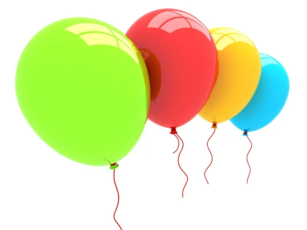 Fundo de balões de festa. Renderização 3d . — Fotografia de Stock