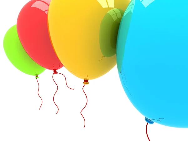 Fondo de globos de fiesta. renderizado 3d . — Foto de Stock