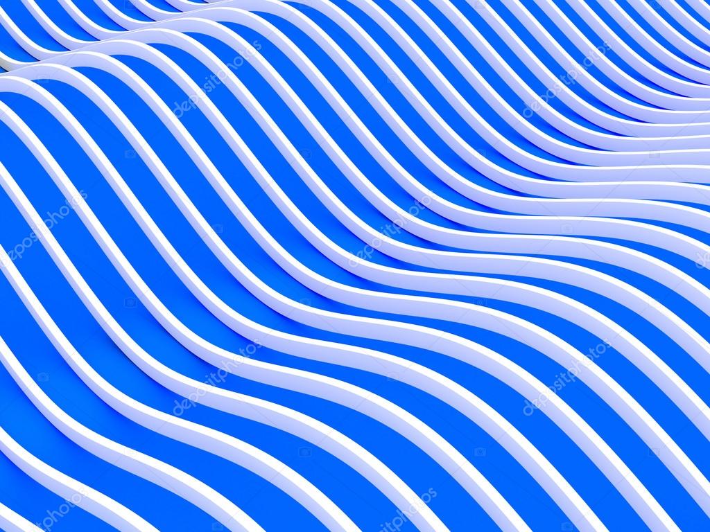 Abstract blue waves background. 3d image.