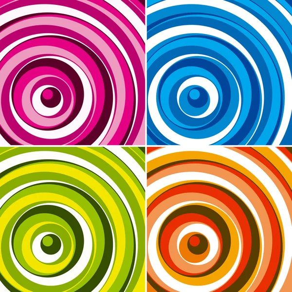 Set di sfondo cerchi colorati. Vettore . — Vettoriale Stock