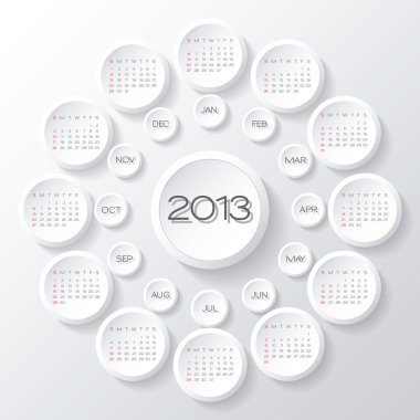 takvimi 2013 vektör