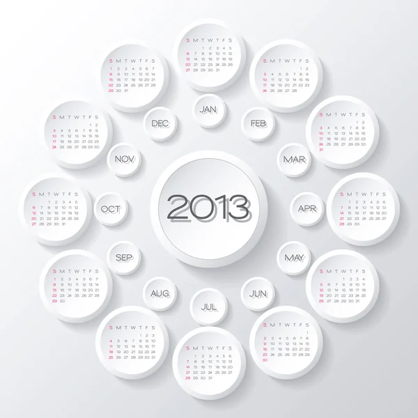 takvimi 2013 vektör