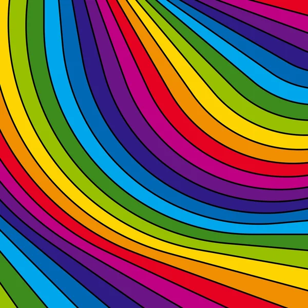 Abstract colorful rainbow stripes. Vector. — Stock Vector