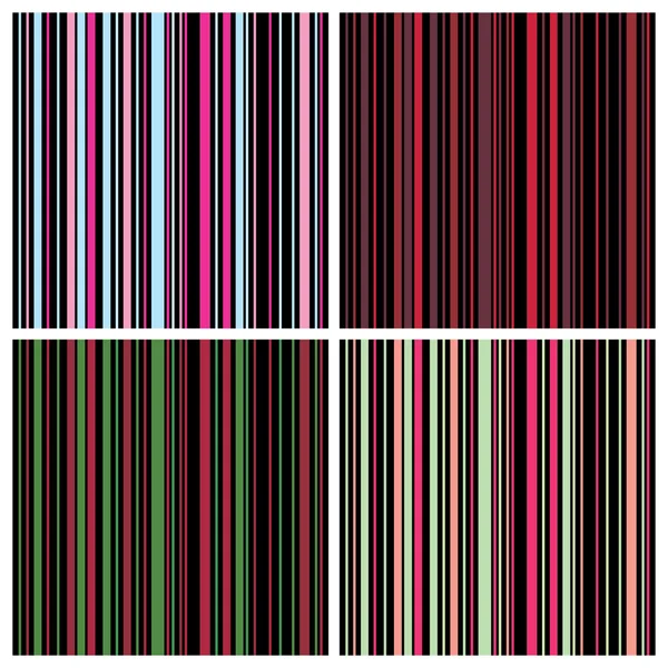 Set of Seamless stripes background pattern — Stock Vector