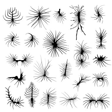 tasarım öğeleri mürekkep el çekilmiş.