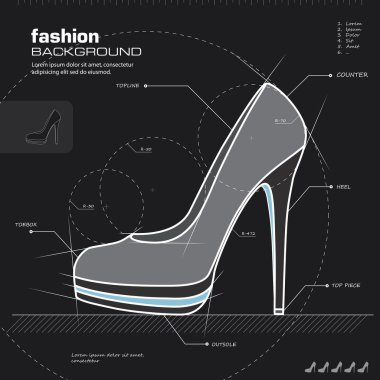Woman shoes design. Vector. clipart