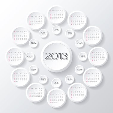 takvimi 2013 vektör