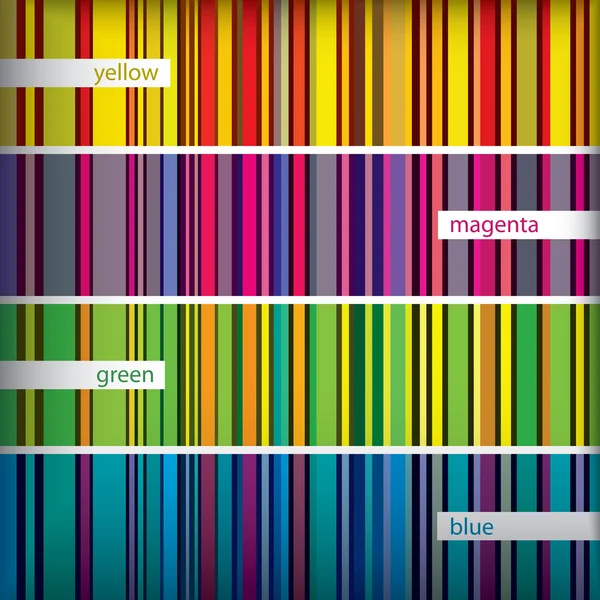 Seamles pattern stripes set. Vector. — Stock Vector