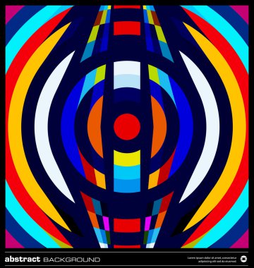 soyut retro daireler plan vektör