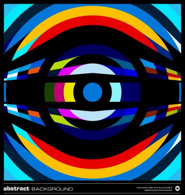 soyut retro daireler plan vektör