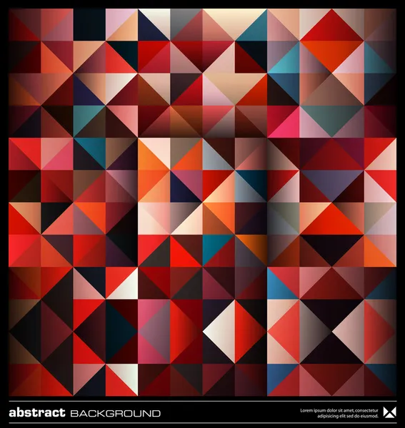 Fondo de triángulos coloridos abstractos. Vector . — Vector de stock