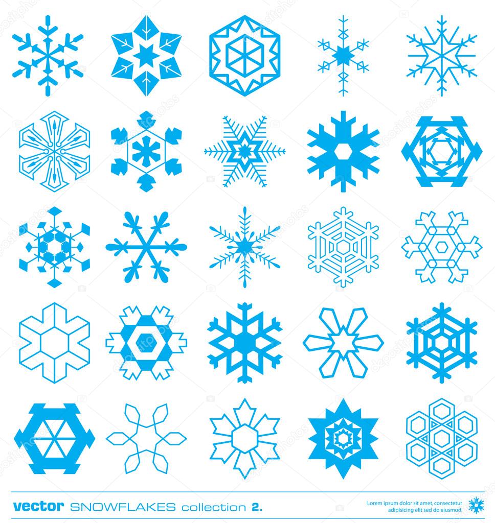 Snowflakes silhouette design. Vector.