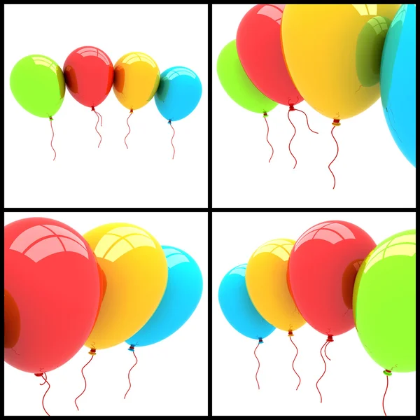 3d 聚会的气球 — 图库照片