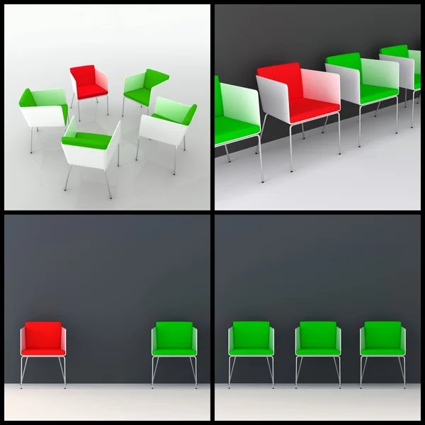 3d chairs — Stock Photo, Image