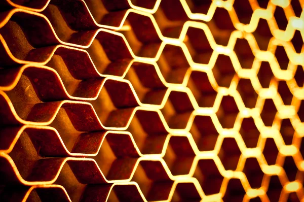 Estructura abstracta de panal de abeja metálica —  Fotos de Stock