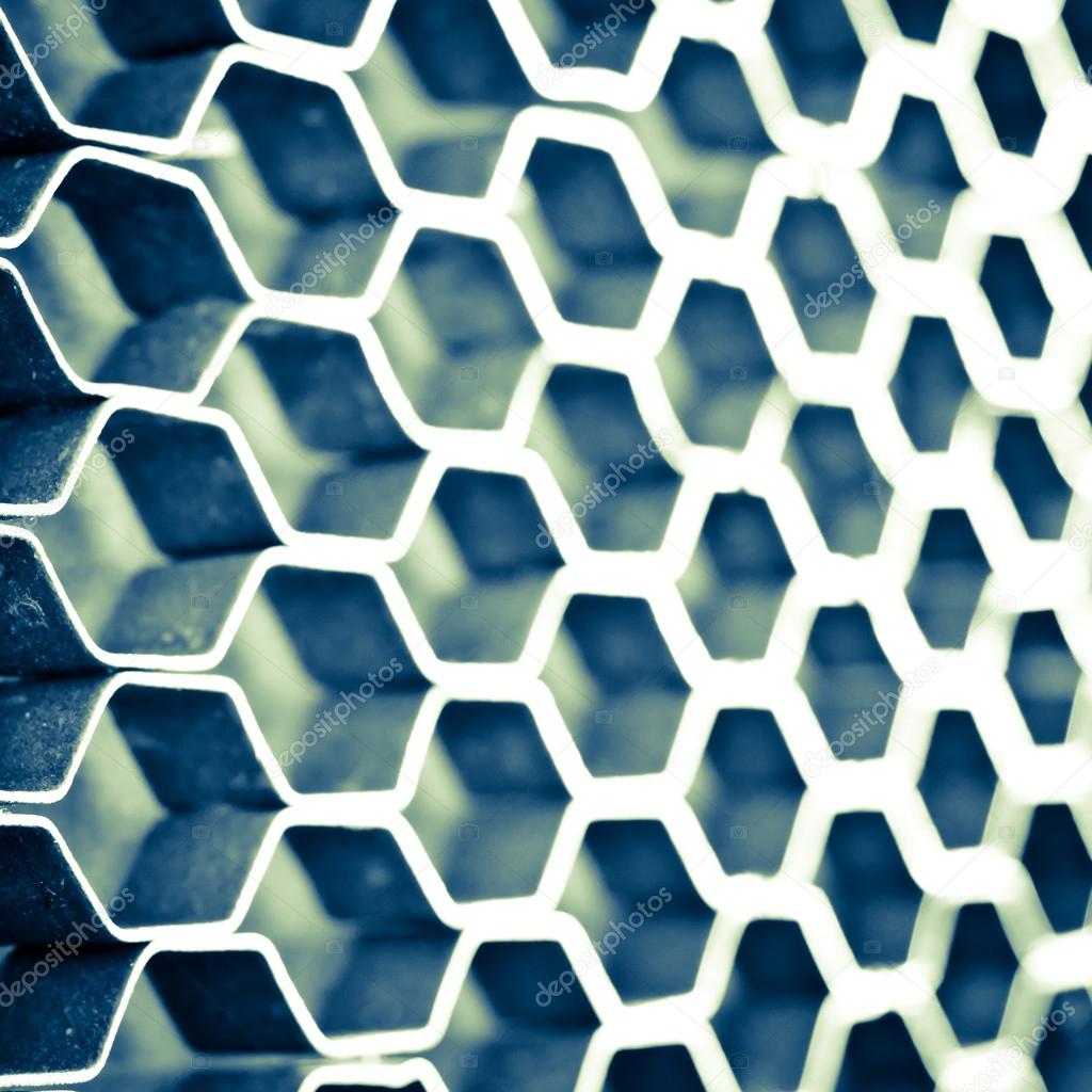 Abstract metal honeycomb structure
