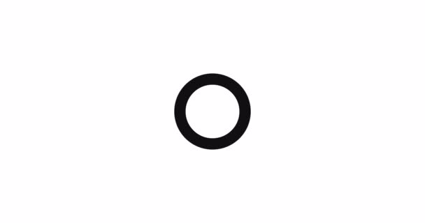 Cirkelanimation. Ellips eller ring. Design element. Alfakanel. 4K — Stockvideo