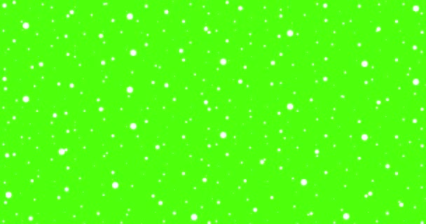 Nieve cayendo. Animación. Nevadas. Navidad y Año Nuevo copos de nieve. Marcos sin costuras. Pantalla verde. 4K — Vídeos de Stock