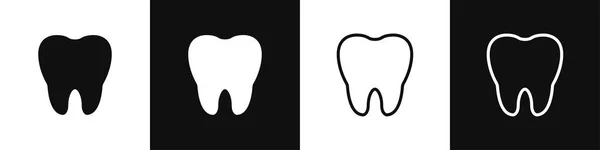 Teeth Icons Set Dentistry Dental Treatment Dental Clinic Vector Illustration — Stock Vector