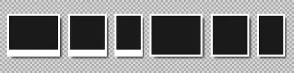 Realistisk sæt af tomme fotorammer mockups. Indsamling af retro fotorammer. Vektorillustration. – Stock-vektor