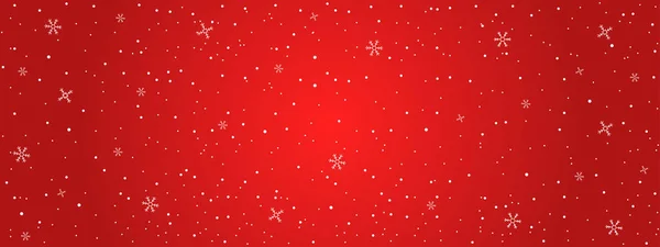 Fundo Inverno Queda Flocos Neve Num Fundo Vermelho Natal Ano —  Vetores de Stock