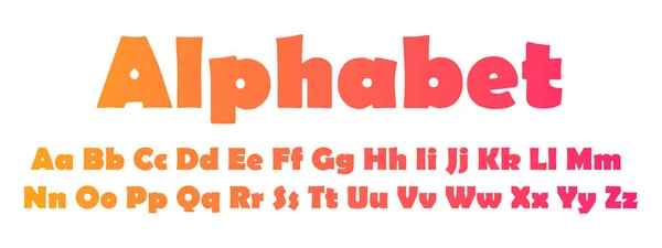 Alfabetik yazı tipi. Tipografik yazı tipi. Bir dizi İngilizce harf. Vektör illüstrasyonu — Stok Vektör