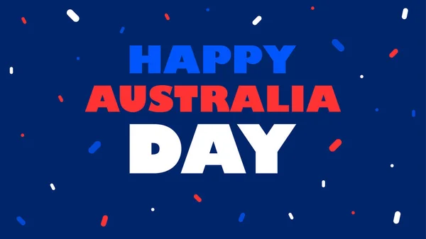 Happy Australia Day Ianuarie Conceptul Naţional Felicitări Postere Sau Bannere — Vector de stoc