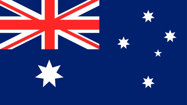 Austrália Bandeira Austrália Silhueta Continente Australiano Vetor —  Vetores de Stock