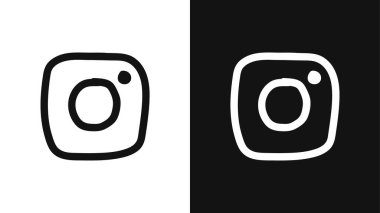 VINNITSA, UKRAINE - 18 Ocak 2022: Instagram simgeleri. Instagram logoları elle çizilmiş.