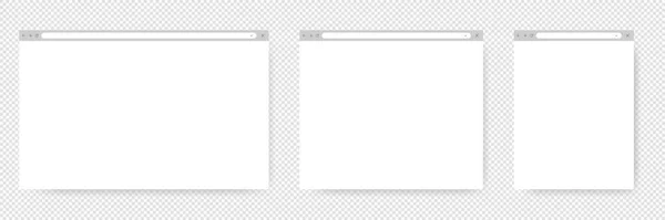 Fenêtres Navigateur Barre Recherche Internet Modèle Vectoriel Pages Web — Image vectorielle
