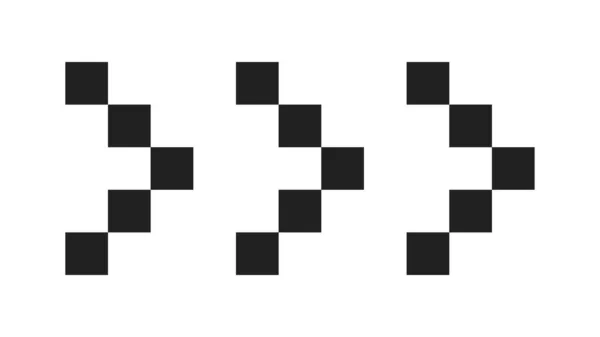 Pixel Nyilak Sorozata Fekete Kurzorok Gyűjteménye Bites Tanácsok Vektorillusztráció — Stock Vector