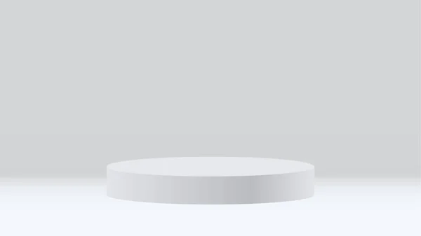 Üç boyutlu podyum. Gerçekçi boş platform. Yaya ya da sahne. Sunum için yer. Vektör illüstrasyonu